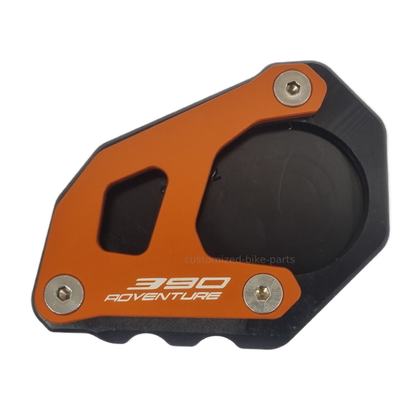 Black/Orange Side Stand Kickstand Shoe Extender - KTM 390 Adventure 2020-2024