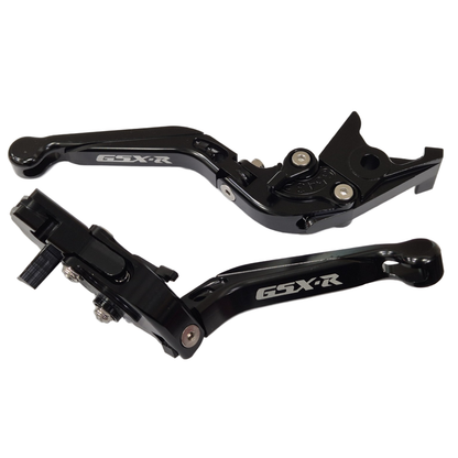 BLACK / BLACK BRAKE & CLUTCH LEVERS SET SUZUKI GSX-R 600 / 750 / 1000 1996-2003