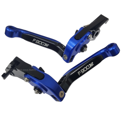 BMW F900XR 2020-2024 ADJUSTABLE EXTENDABLE BRAKE CLUTCH LEVERS SET - BLUE/BLACK