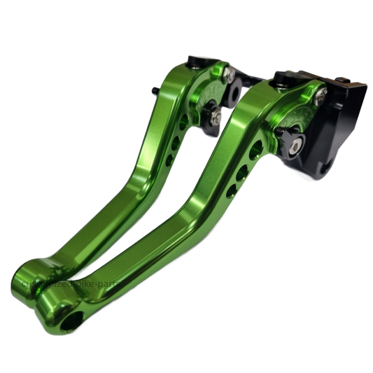 Short Green Clutch & Brake Levers - Kawasaki Ninja 650R / ER-6F ER-6N 2006-2008