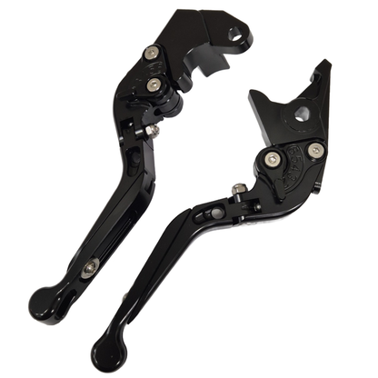 BLACK / BLACK BRAKE & CLUTCH LEVERS SET SUZUKI GSX-R 600 / 750 / 1000 1996-2003