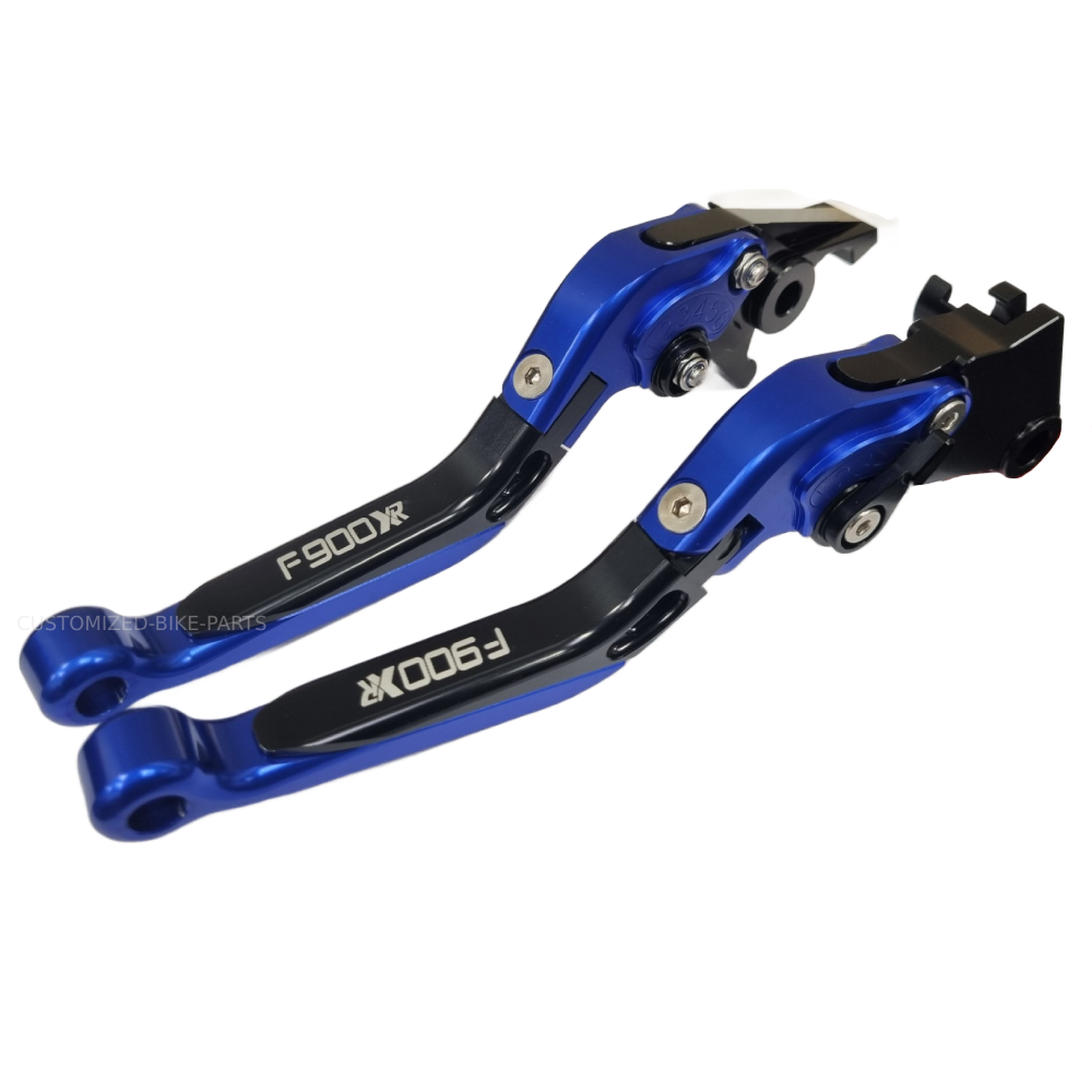 BMW F900XR 2020-2024 ADJUSTABLE EXTENDABLE BRAKE CLUTCH LEVERS SET - BLUE/BLACK