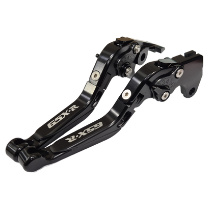 BLACK / BLACK BRAKE & CLUTCH LEVERS SET SUZUKI GSX-R 600 / 750 / 1000 1996-2003