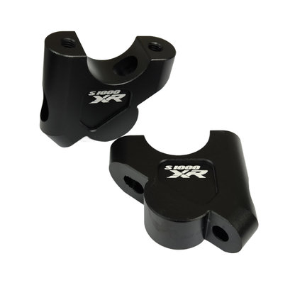 Black Handlebar Mount Risers Clamp - BMW S1000XR S 1000 XR 2015-2019