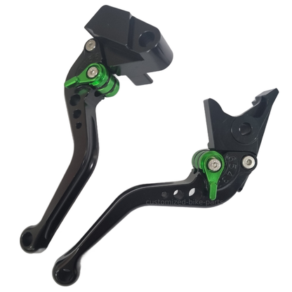 Short Black Adjustable Clutch Brake Lever Set - Kawasaki Ninja 650 2017-2023