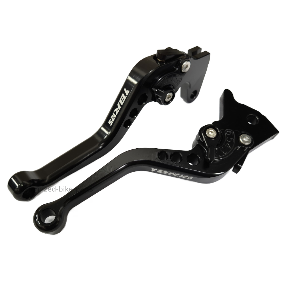 Yamaha YBR125 2005-2014 Short Adjustable Clutch Brake Lever Set - Black