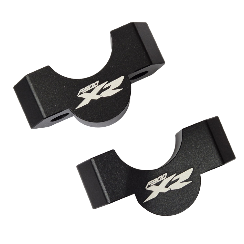 28mm Black Handlebar Mount Risers Clamp - BMW F900XR F 900 XR 2019-2024