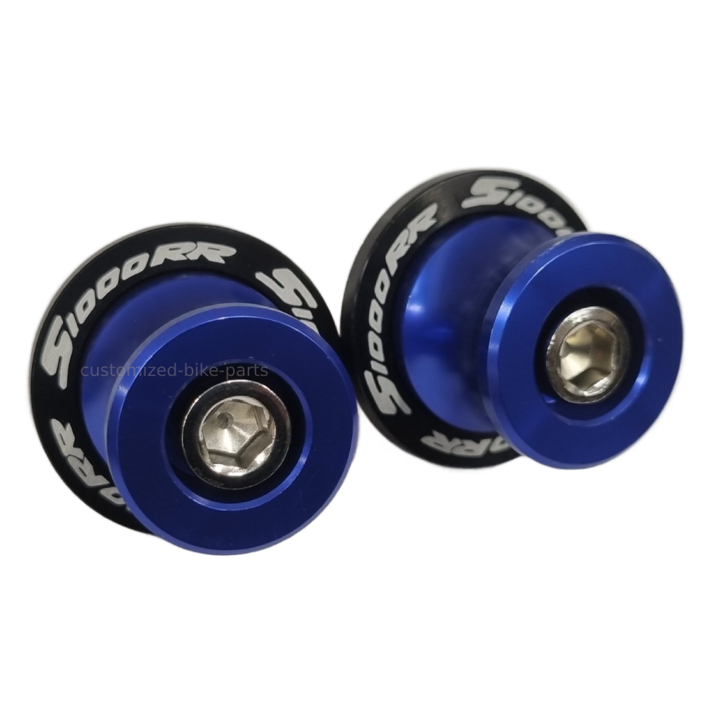 Blue Motorcycle Paddock Stand Spool Bobbins - BMW S1000RR 2009-2024