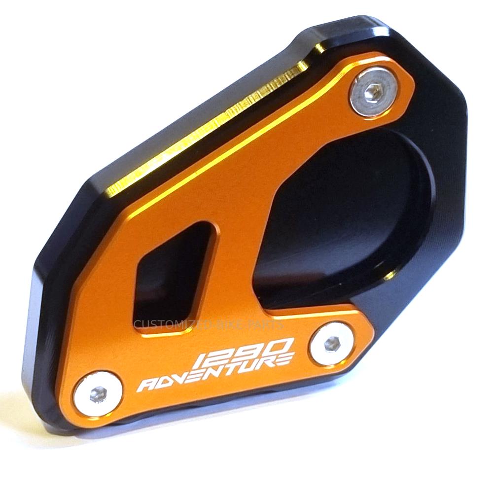 Orange/Black Side Stand Kickstand Shoe Extender - KTM 1290 Super Adventure