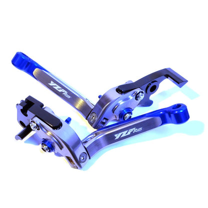 Yamaha YZF-R125 2012-2013 Adjustable Clutch Brake Lever Set - Grey/Blue