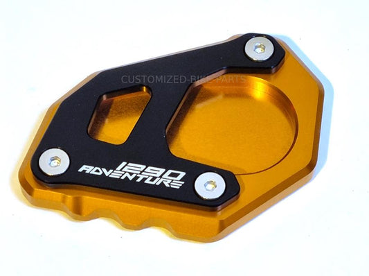 Black/Orange Side Stand Kickstand Shoe Extender - KTM 1290 Super Adventure 14-24