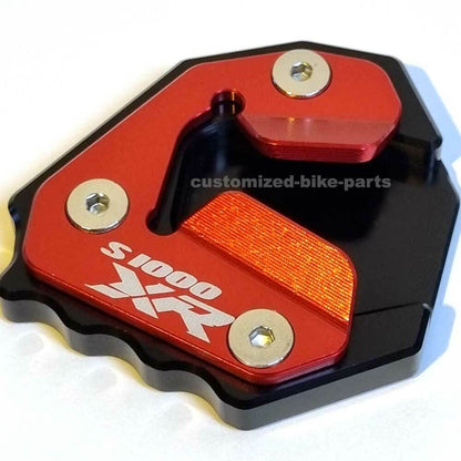 Black/Red CNC Side Stand Kickstand Shoe Extender - BMW S 1000 XR 2015-2019