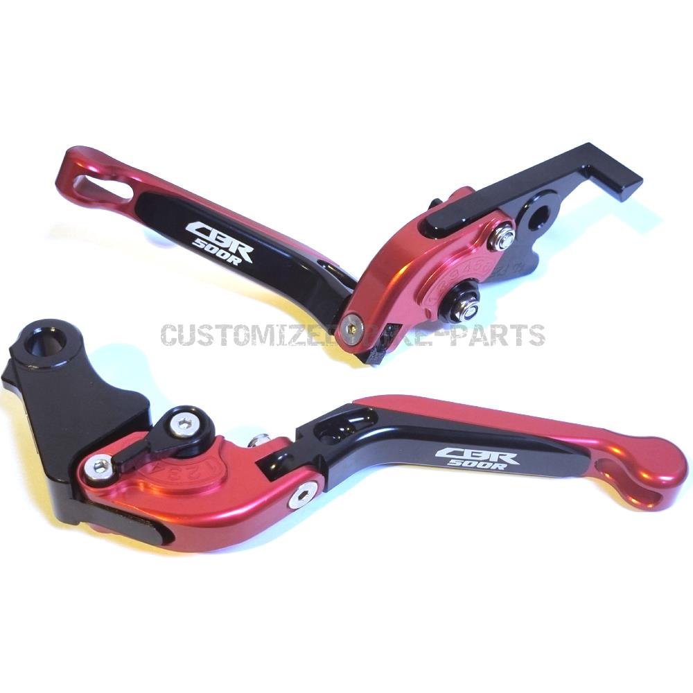 Honda CBR 500 R 2013-2021 Adjustable Clutch Brake Lever Set - Black/Red