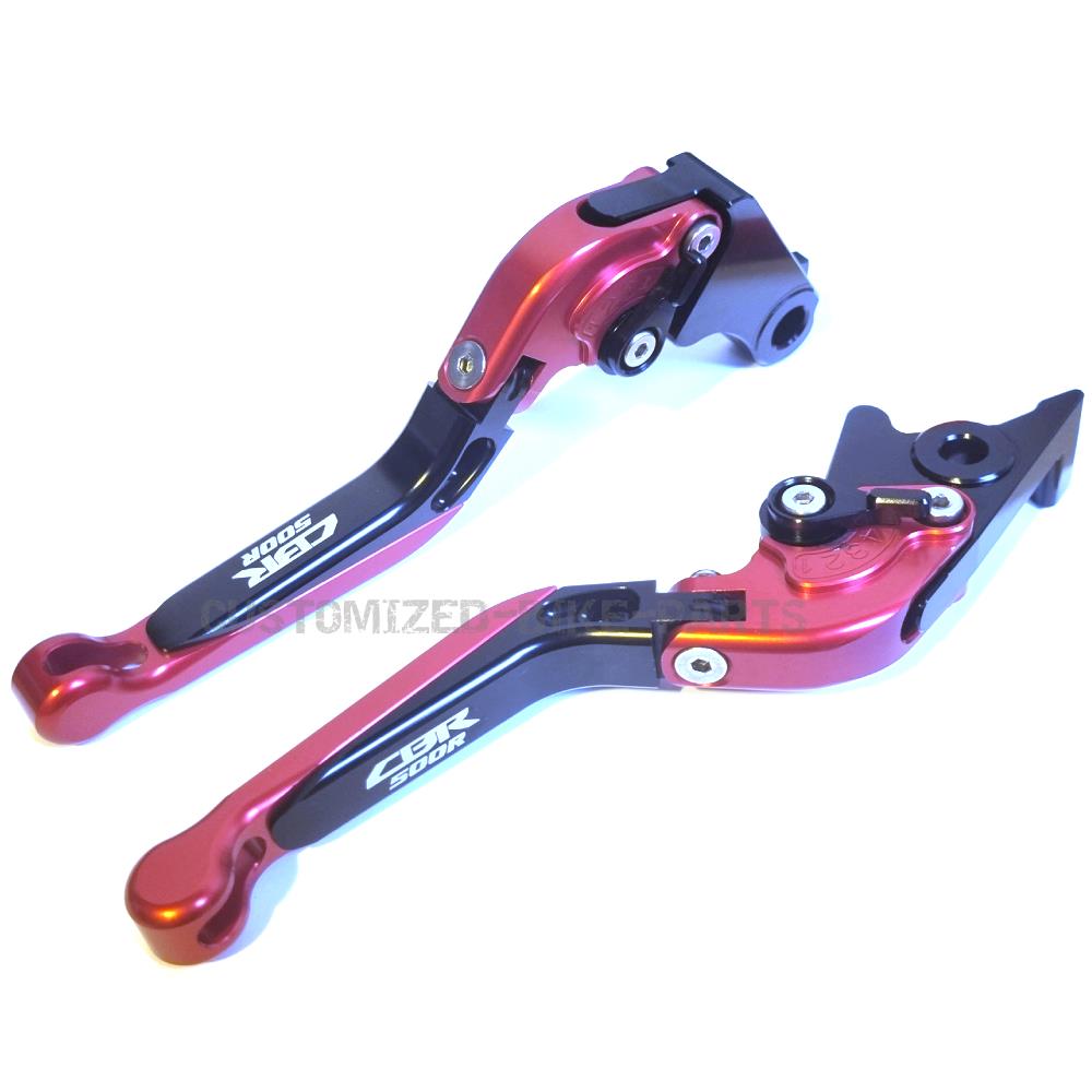 Honda CBR 500 R 2013-2021 Adjustable Clutch Brake Lever Set - Black/Red