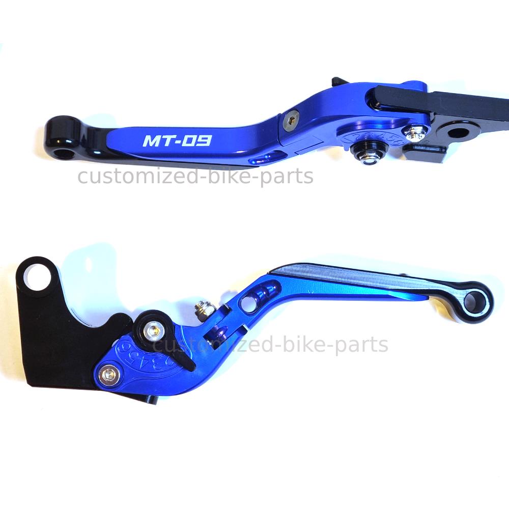 Yamaha MT-09 2014-2020 Adjustable Clutch Brake Lever Set - Blue/Black