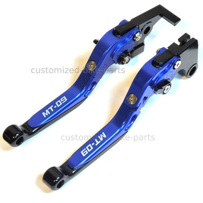 Yamaha MT-09 2014-2020 Adjustable Clutch Brake Lever Set - Blue/Black