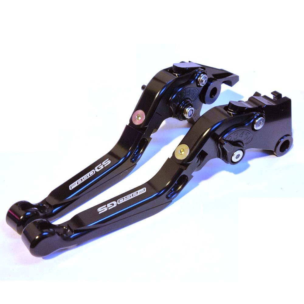 Black/Black Adjustable Clutch Brake Lever Set - BMW F850GS F 850 GS 2018-2023