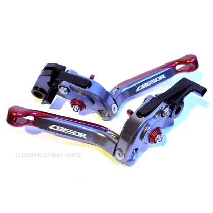 Honda CB650R Neo 2018-2024 | Adjustable Clutch Brake Lever Set Red/Grey