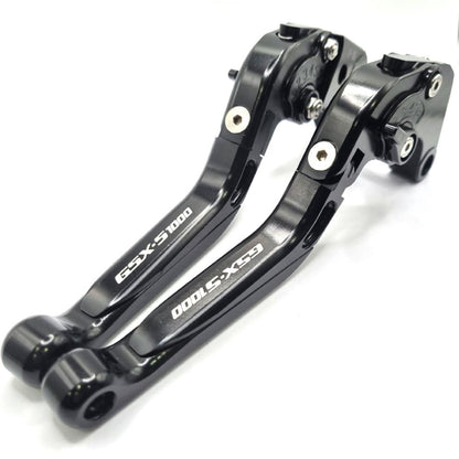 CNC Suzuki GSX-S1000 / F 15-20 Adjustable Clutch Brake Lever Set - Black/Black