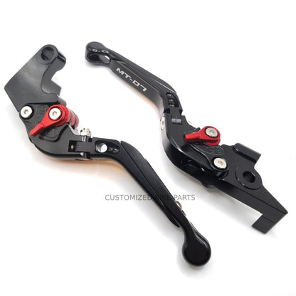 Yamaha MT-07 2014-2024 Adjustable Clutch Brake Lever Set - Black/Black