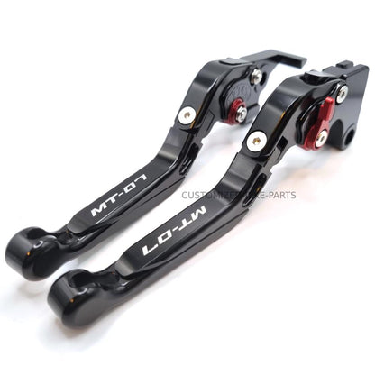 Yamaha MT-07 2014-2024 Adjustable Clutch Brake Lever Set - Black/Black