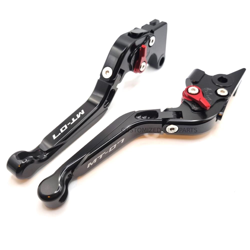 Yamaha MT-07 2014-2024 Adjustable Clutch Brake Lever Set - Black/Black