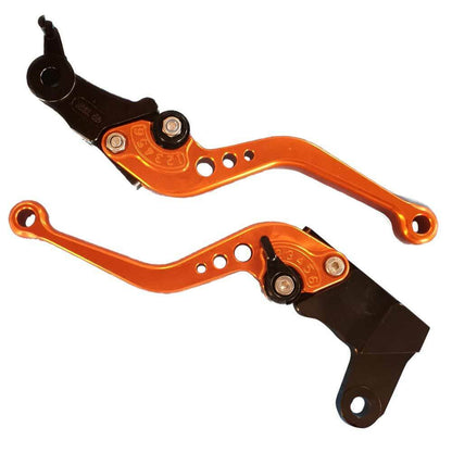 KTM 790 Duke 2018-2024 ORANGE SHORT ADJUSTABLE BRAKE & CLUTCH LEVER SET