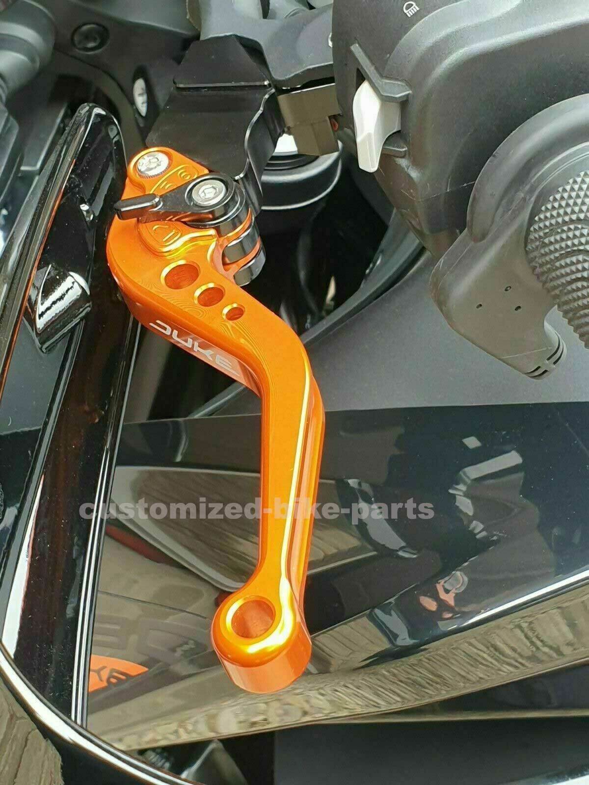 KTM 790 Duke 2018-2024 ORANGE SHORT ADJUSTABLE BRAKE & CLUTCH LEVER SET