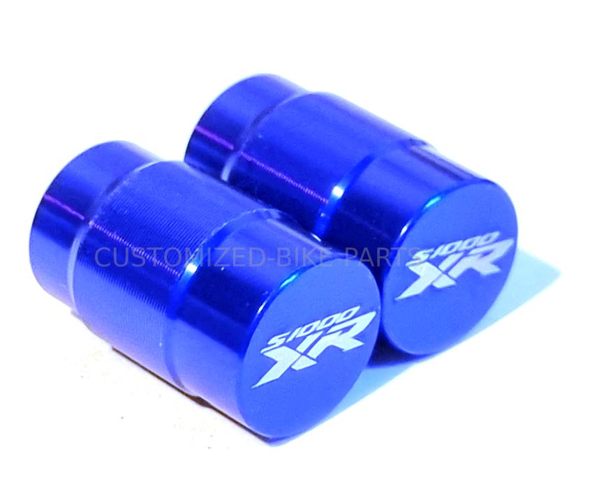 BMW S1000XR S 1000 XR CNC Aluminium Wheel Tire Tyre Valve Cap Covers - Blue