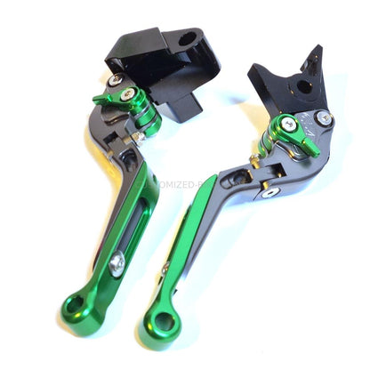 Kawasaki Ninja 650 2017-2023 | Adjustable Clutch Brake Lever Set Green/Titanium