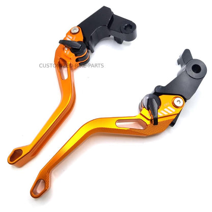 KTM 790 Duke 2018-2024 ORANGE SHORT 5D ADJUSTABLE BRAKE & CLUTCH LEVER SET