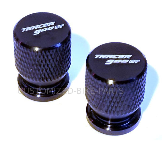 Black Tire Tyre valve caps For Yamaha Tracer 900 GT Tracer 900GT