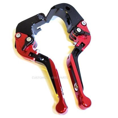 CNC Suzuki GSX-S1000 / F 2015-2020 Adjustable Clutch Brake Lever Set - Red/Black