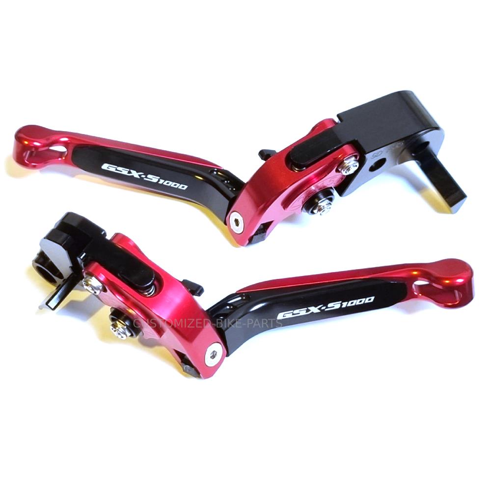 CNC Suzuki GSX-S1000 / F 2015-2020 Adjustable Clutch Brake Lever Set - Red/Black