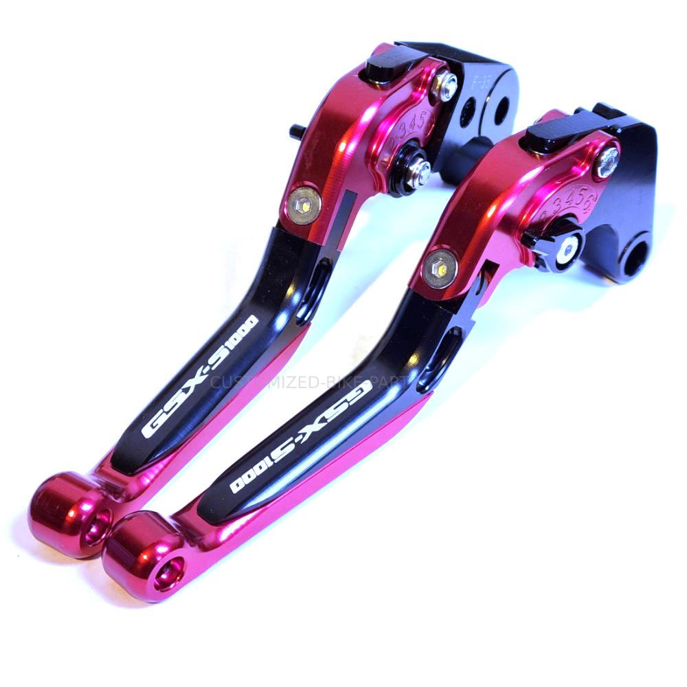 CNC Suzuki GSX-S1000 / F 2015-2020 Adjustable Clutch Brake Lever Set - Red/Black