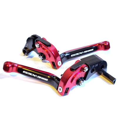 CNC Suzuki GSX-S1000 / F 2015-2020 Adjustable Clutch Brake Lever Set - Red/Black