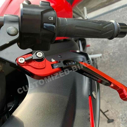 Yamaha YZF-R6 1999-2004 Red/black Adjustable Extendable Brake Clutch Levers Set