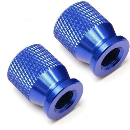 Suzuki GSX-S 1000 CNC Aluminium Wheel Tire Tyre Valve Cap Covers - Blue