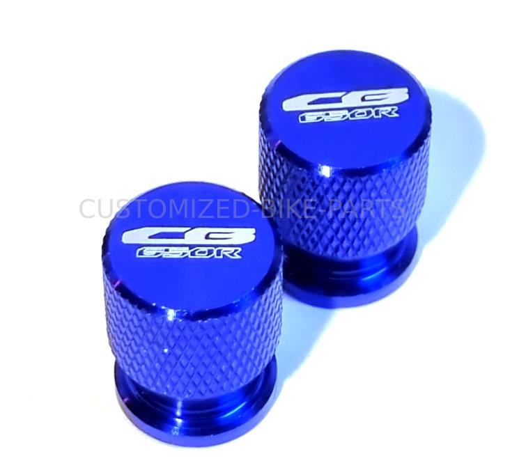 Honda CB 650 R CNC Aluminium Wheel Tire Tyre Valve Cap Covers - Blue