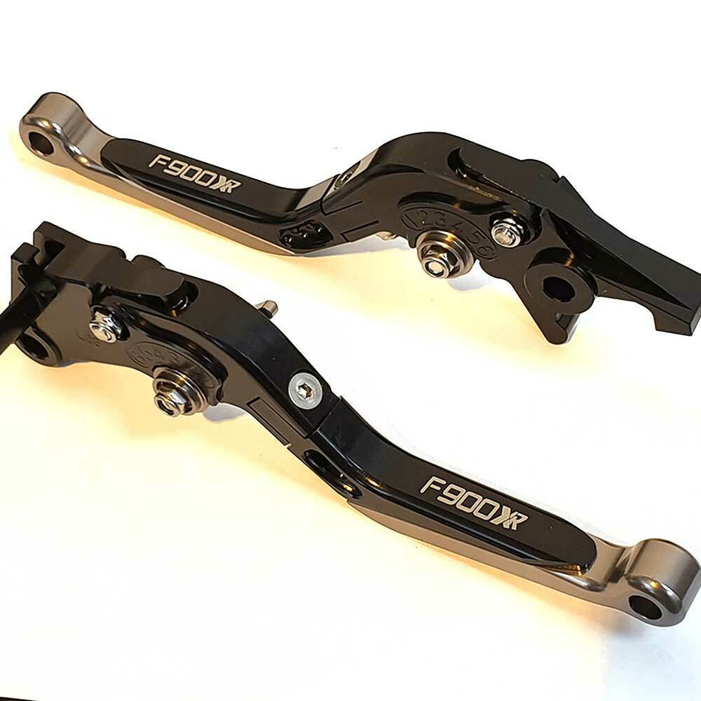 BMW F900XR 2020-2024 Adjustable Extendable Brake Clutch Levers Set - Grey/black