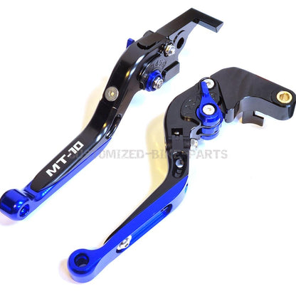 Blue/Black Adjustable Clutch Brake Lever Set - Yamaha MT-10 SP / MT-10 2016-2021