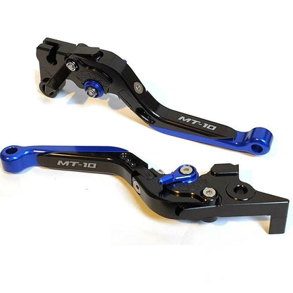 Blue/Black Adjustable Clutch Brake Lever Set - Yamaha MT-10 SP / MT-10 2016-2021