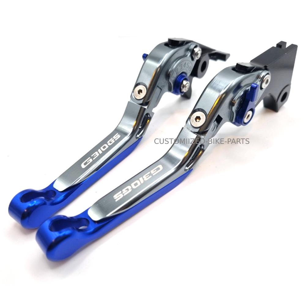 BLUE / TITANIUM BRAKE & CLUTCH LEVER SET - BMW G310GS G 310 GS 2017-2024