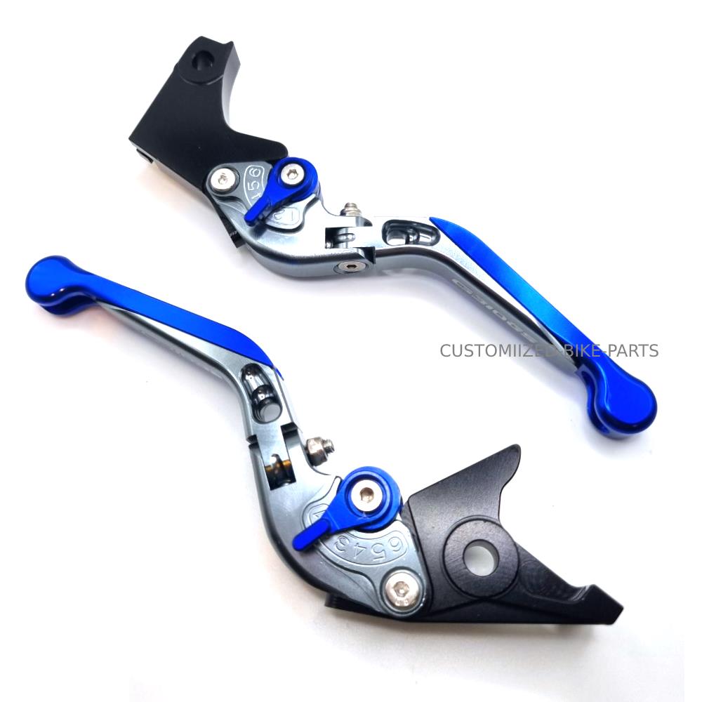 BLUE / TITANIUM BRAKE & CLUTCH LEVER SET - BMW G310GS G 310 GS 2017-2024