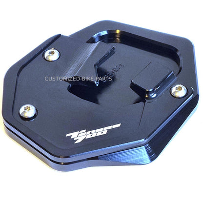 Black Side Stand Kickstand Shoe Extender - Yamaha Tenere 700 2019-2024