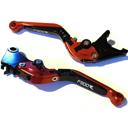 BMW F900R 2020-2024 Adjustable extendable brake clutch levers set - black/red