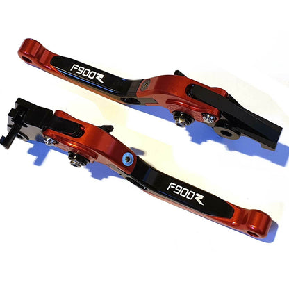 BMW F900R 2020-2024 Adjustable extendable brake clutch levers set - black/red