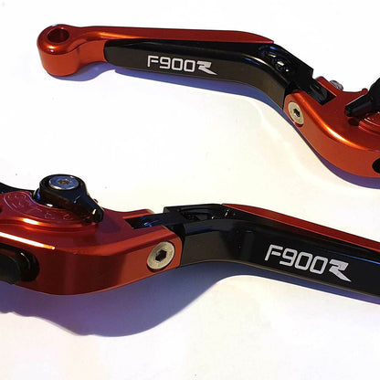 BMW F900R 2020-2024 Adjustable extendable brake clutch levers set - black/red