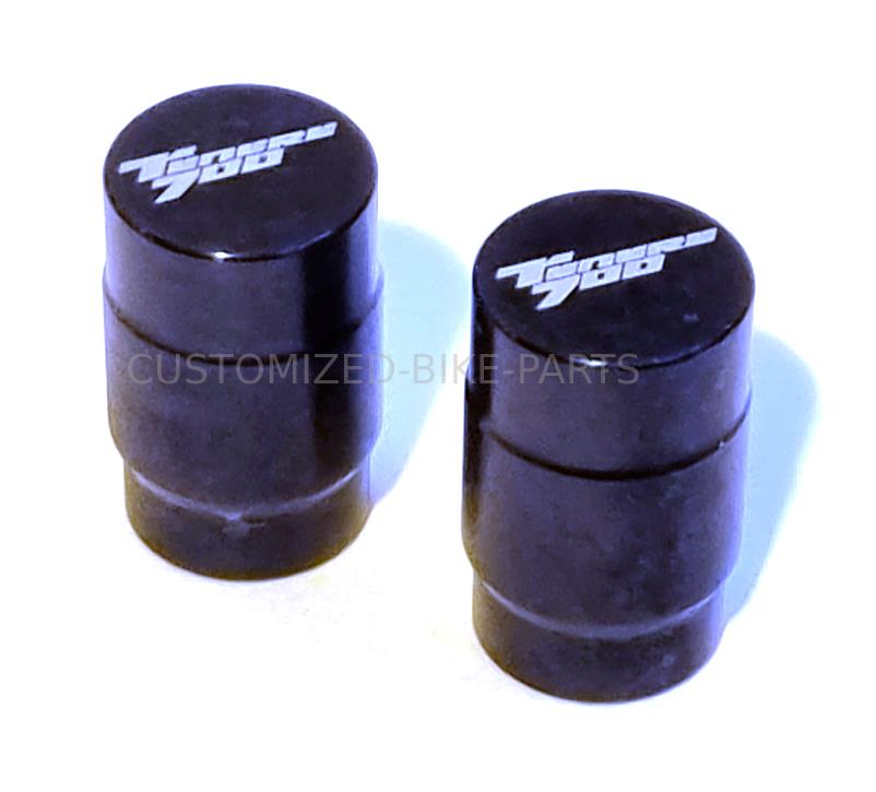 Yamaha Tenere 700 CNC Aluminium Wheel Tire Tyre Valve Cap Covers - Black