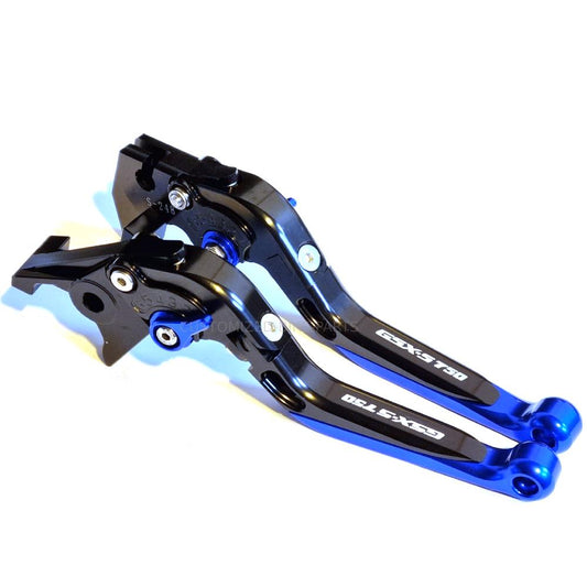 Suzuki GSX-S750 2011-2023 Adjustable Clutch Brake Lever Set - Blue/Black